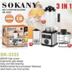 3-in-1 Sokany blender with food processor