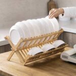 Bamboo dish drainer
